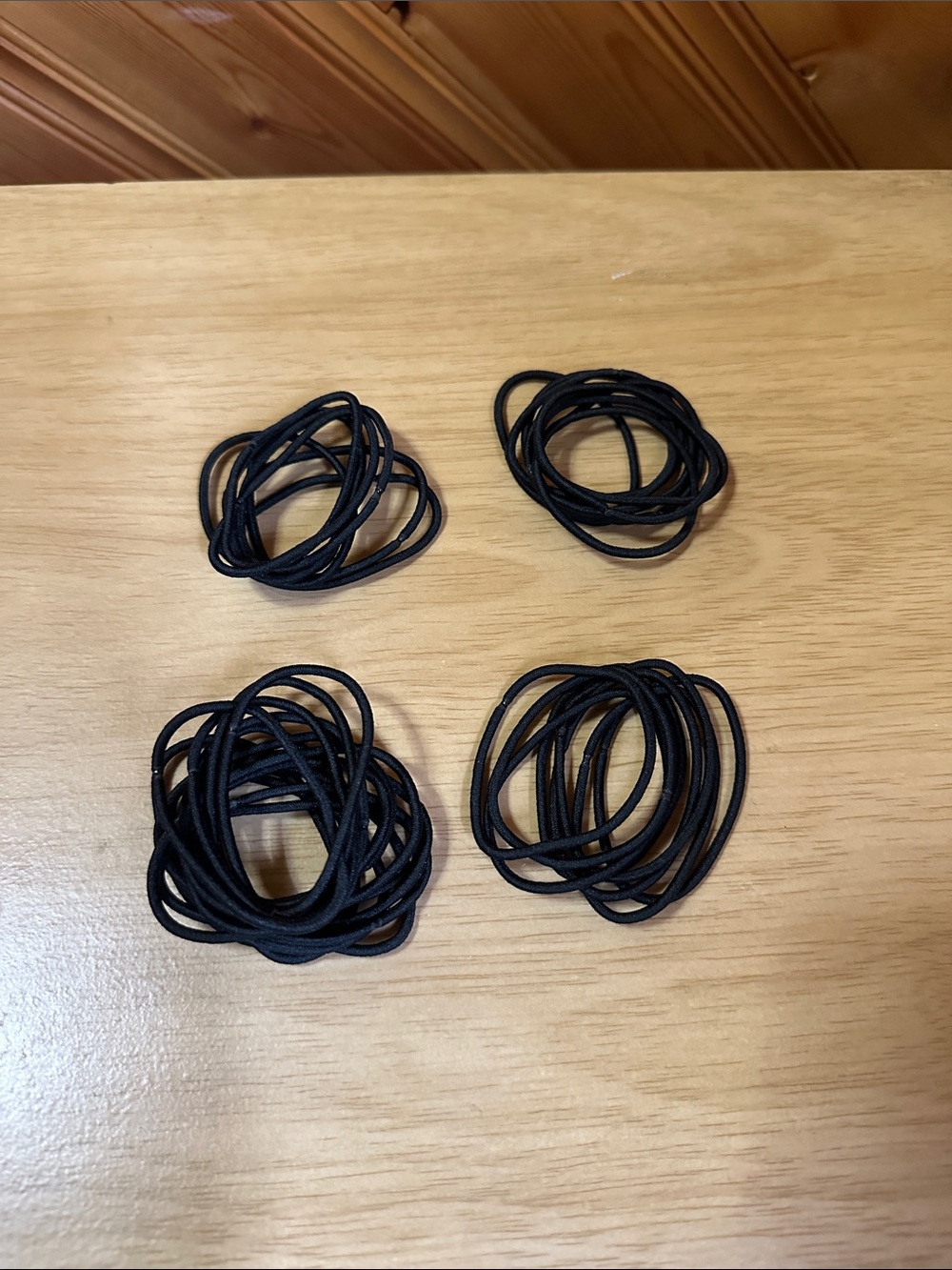 Black Thin Hair Elastics for Fine Hair